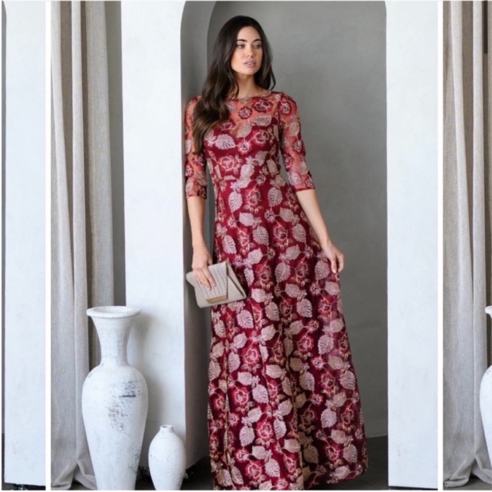 Maniju Lulus Medium Winter Gown Bridesmaid Maid Honor Prom Wedding Guest Dress - Picture 5 of 9